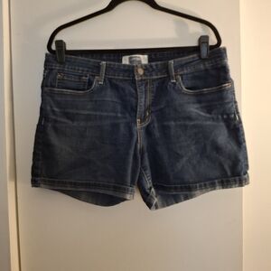 Levi's Women's Classic Dark Blue Distressed Jean Shorts